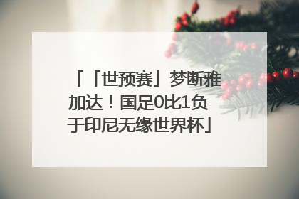 「世预赛」梦断雅加达！国足0比1负于印尼无缘世界杯