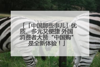「中国那些事儿」优质、多元又便捷 外国消费者大赞“中国购”是全新体验！