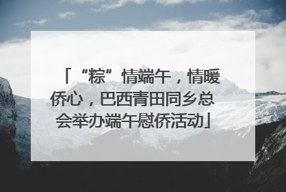 “粽”情端午，情暖侨心，巴西青田同乡总会举办端午慰侨活动
