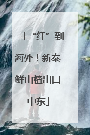 “红”到海外！新泰鲜山楂出口中东