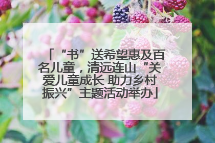 “书”送希望惠及百名儿童，清远连山“关爱儿童成长 助力乡村振兴”主题活动举办