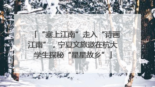 “塞上江南”走入“诗画江南”，宁夏文旅邀在杭大学生探秘“星星故乡”
