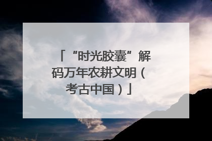 “时光胶囊”解码万年农耕文明（考古中国）