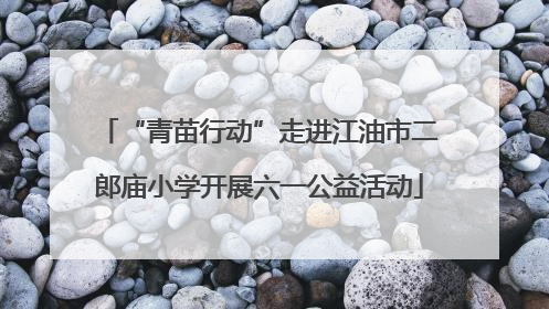 “青苗行动”走进江油市二郎庙小学开展六一公益活动
