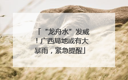 “龙舟水”发威！广西局地或有大暴雨，紧急提醒
