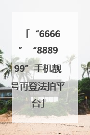 “6666”“888999”手机靓号再登法拍平台