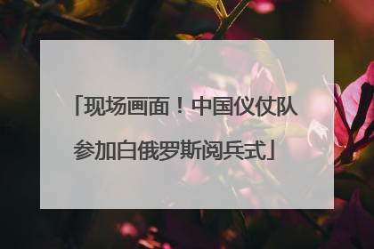 现场画面！中国仪仗队参加白俄罗斯阅兵式