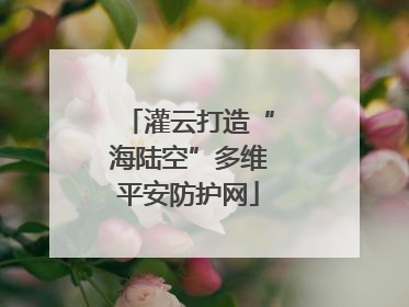 灌云打造“海陆空”多维平安防护网