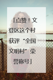 点赞！文登区这个村获评“全国文明村”荣誉称号