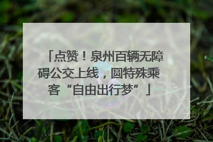 点赞！泉州百辆无障碍公交上线，圆特殊乘客“自由出行梦”