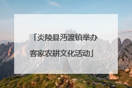 炎陵县沔渡镇举办客家农耕文化活动