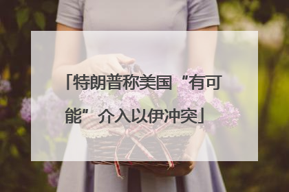 特朗普称美国“有可能”介入以伊冲突