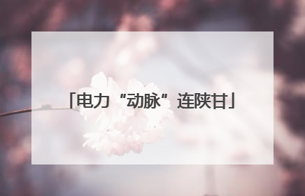 电力“动脉”连陕甘