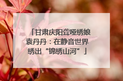 甘肃庆阳聋哑绣娘袁丹丹：在静音世界绣出“锦绣山河”