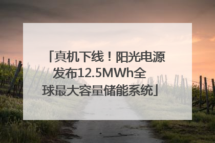 真机下线！阳光电源发布12.5MWh全球最大容量储能系统