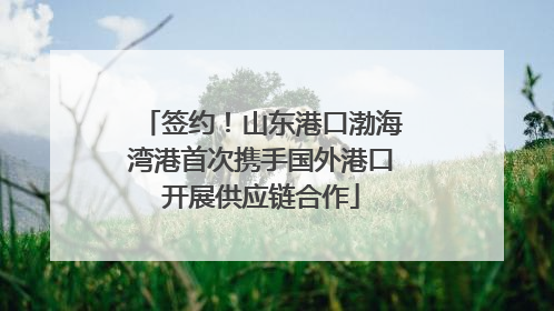 签约！山东港口渤海湾港首次携手国外港口开展供应链合作