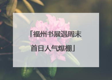 福州书展遇周末 首日人气爆棚