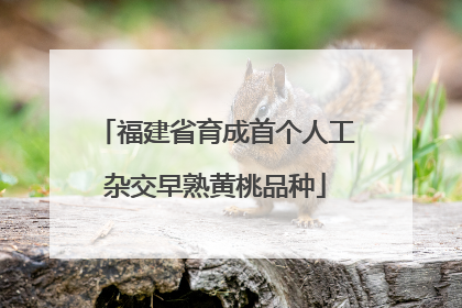 福建省育成首个人工杂交早熟黄桃品种