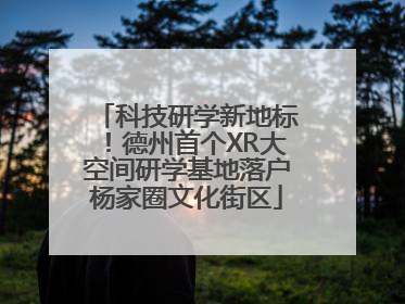 科技研学新地标！德州首个XR大空间研学基地落户杨家圈文化街区