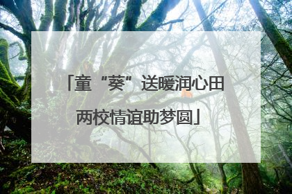 童“葵”送暖润心田 两校情谊助梦圆