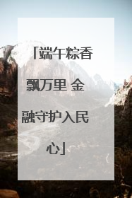 端午粽香飘万里 金融守护入民心