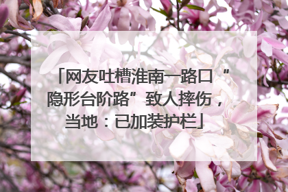 网友吐槽淮南一路口“隐形台阶路”致人摔伤，当地：已加装护栏