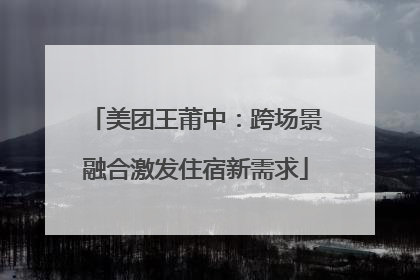 美团王莆中：跨场景融合激发住宿新需求