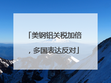 美钢铝关税加倍，多国表达反对
