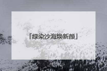 绿染沙海焕新颜