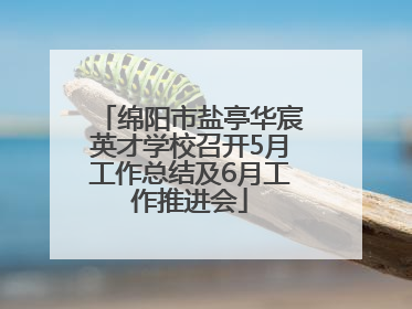 绵阳市盐亭华宸英才学校召开5月工作总结及6月工作推进会