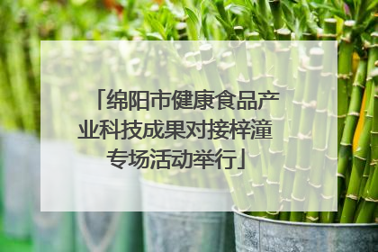绵阳市健康食品产业科技成果对接梓潼专场活动举行