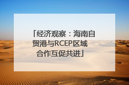 经济观察：海南自贸港与RCEP区域合作互促共进