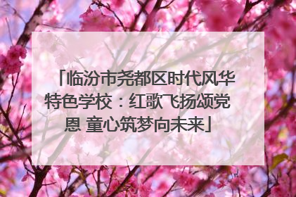 临汾市尧都区时代风华特色学校：红歌飞扬颂党恩 童心筑梦向未来