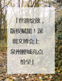 世遗绽放，版权赋能！深圳文博会上 泉州鲤城亮点纷呈