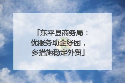 东平县商务局：优服务助企纾困，多措施稳定外贸