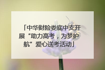 中华财险娄底中支开展“助力高考，为梦护航”爱心送考活动