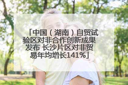 中国（湖南）自贸试验区对非合作创新成果发布 长沙片区对非贸易年均增长141%
