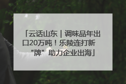云话山东｜调味品年出口20万吨！乐陵连打新“牌”助力企业出海