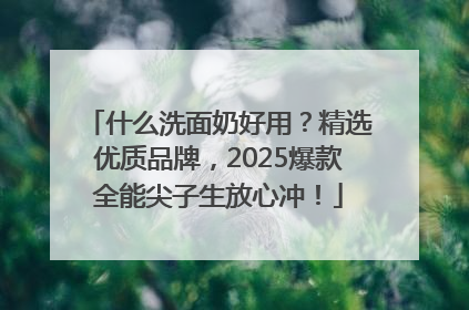 什么洗面奶好用？精选优质品牌，2025爆款全能尖子生放心冲！