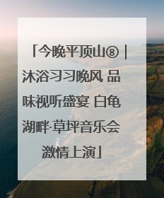 今晚平顶山⑧｜沐浴习习晚风 品味视听盛宴 白龟湖畔·草坪音乐会激情上演