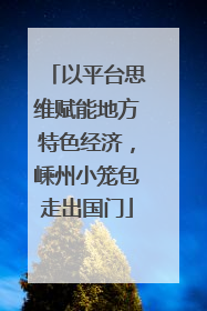 以平台思维赋能地方特色经济，嵊州小笼包走出国门