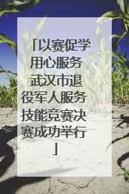 以赛促学 用心服务 武汉市退役军人服务技能竞赛决赛成功举行