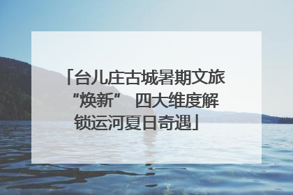 台儿庄古城暑期文旅“焕新” 四大维度解锁运河夏日奇遇
