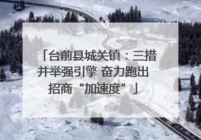 台前县城关镇：三措并举强引擎 奋力跑出招商“加速度”