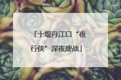 十堰丹江口“夜行侠”深夜鏖战