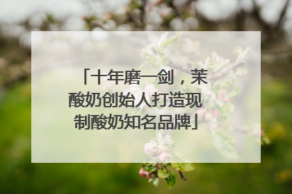十年磨一剑，茉酸奶创始人打造现制酸奶知名品牌