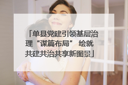 单县党建引领基层治理“谋篇布局” 绘就共建共治共享新图景