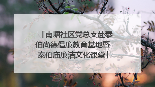 南塘社区党总支赴泰伯尚德倡廉教育基地暨泰伯庙廉洁文化课堂