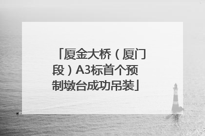 厦金大桥（厦门段）A3标首个预制墩台成功吊装
