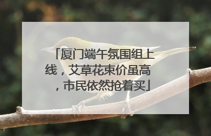 厦门端午氛围组上线，艾草花束价虽高，市民依然抢着买